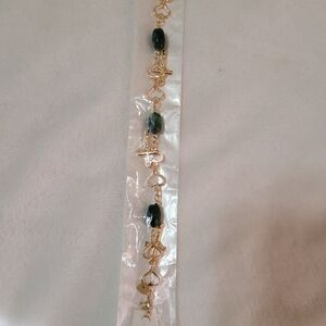 Fashion bracelet, gold plated.